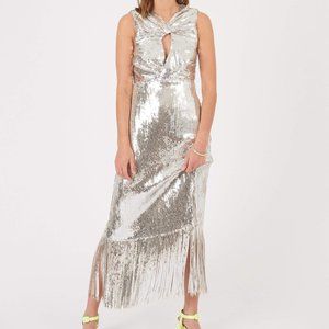 Rachel Comey Petra Sequin Fringe Dress US 8